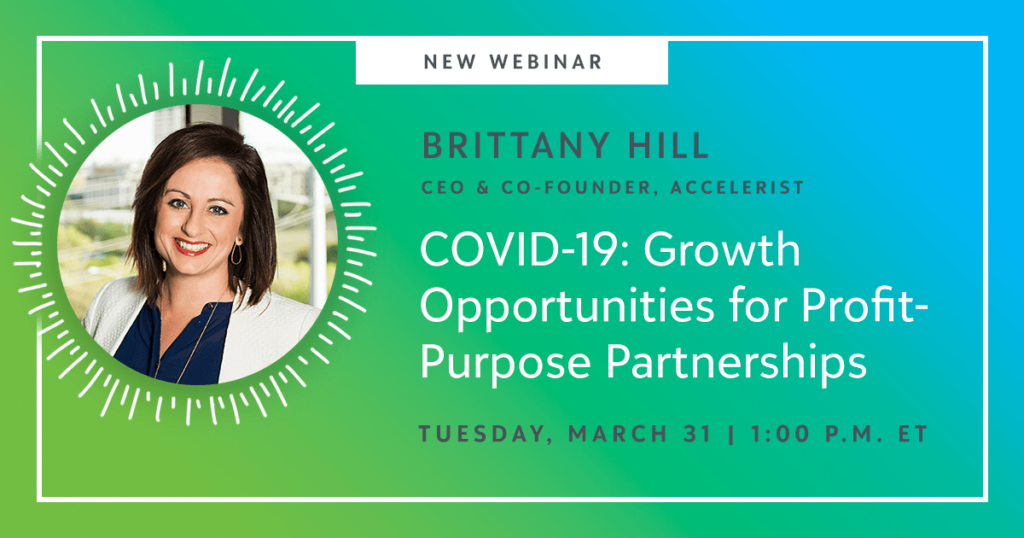 Brittany Hill Covid-19 growth opportunities for profit-purpose partnerships