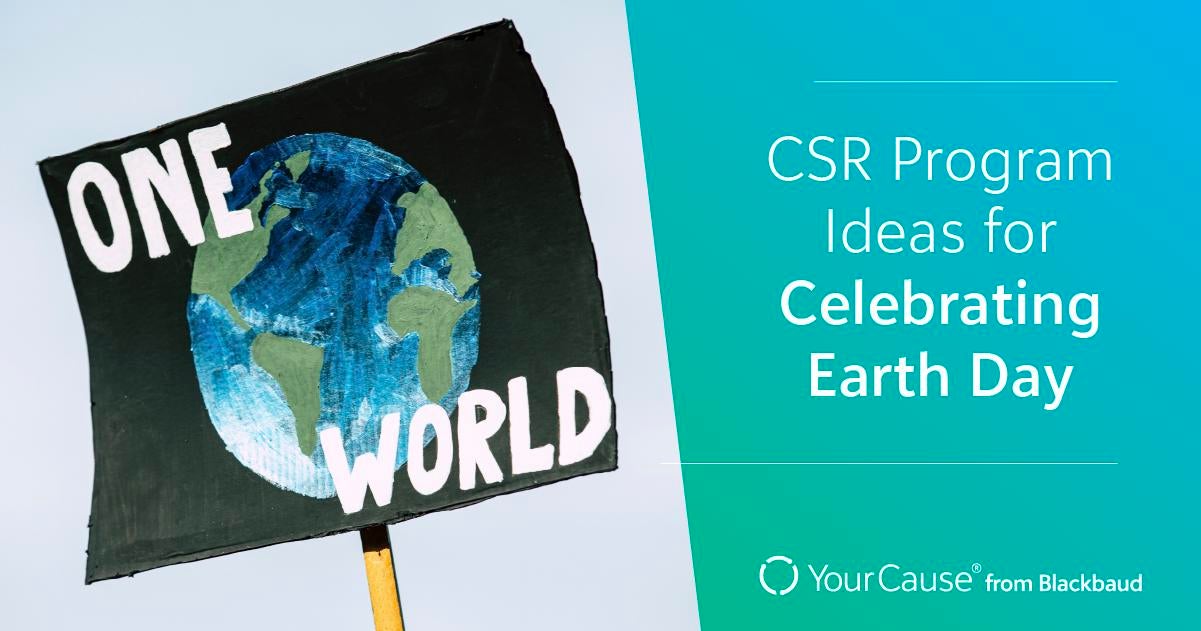 CSR program ideas for celebrating earth day banner