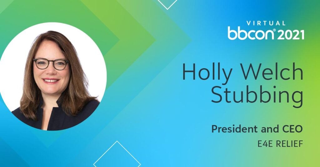 Holly Welch Stubbing presenting at bbcon 2021 promotion banner