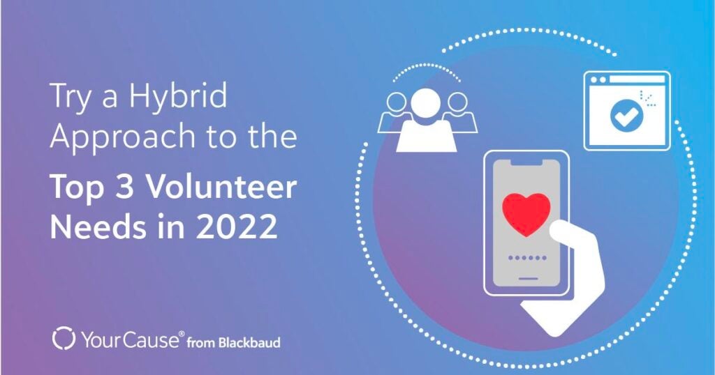 try a hybrid approach to top 3 volunteer needs in 2022